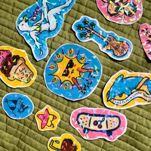 weird summer sticker set